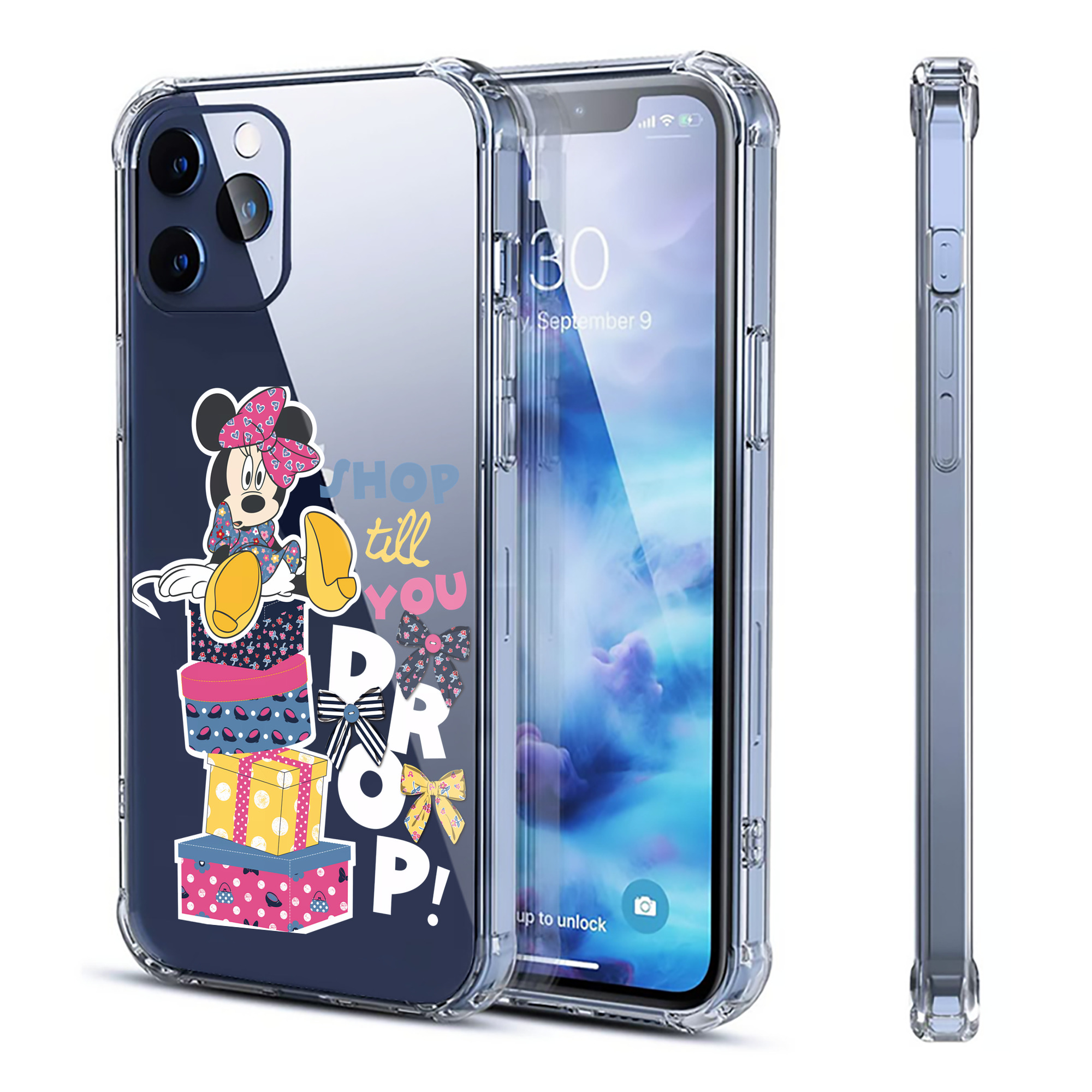 （画像用） ミッキーマウス Mickey Mouse 【iPhone 12シリーズ対応】透明スマホケース（クリアソフトケース）